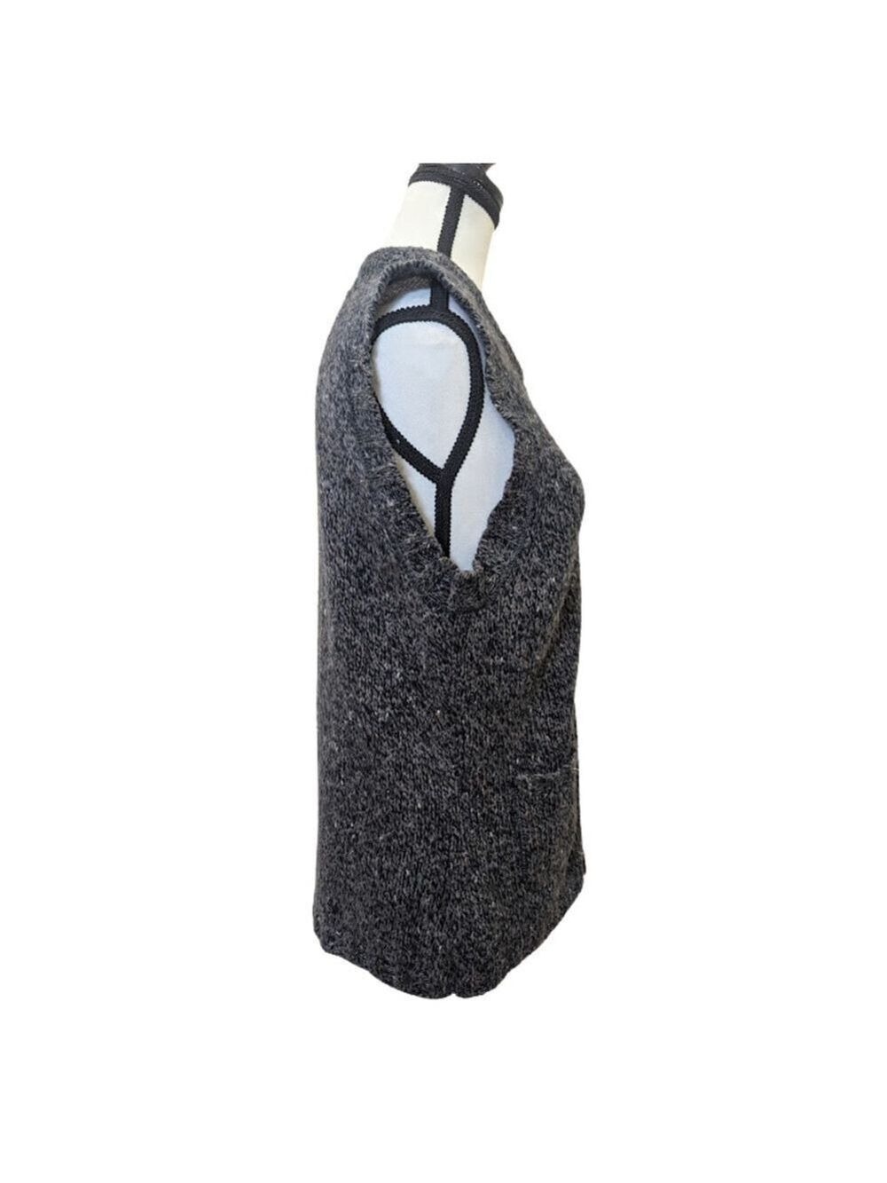 Woolrich Cardinal Embroidered Zip Sweater Vest Black Heather Size M Cottagecore - Picture 6 of 16
